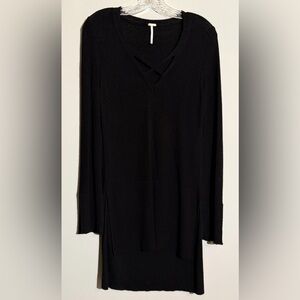 Free People Black CrissCross Sweater Size Small